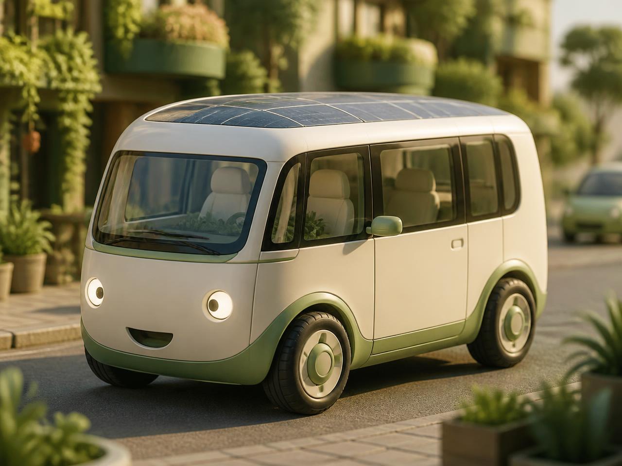 Canopy — a large friendly van with green accents and a solar roof